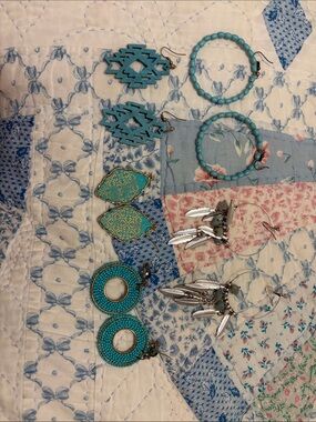 Turquoise earring lot